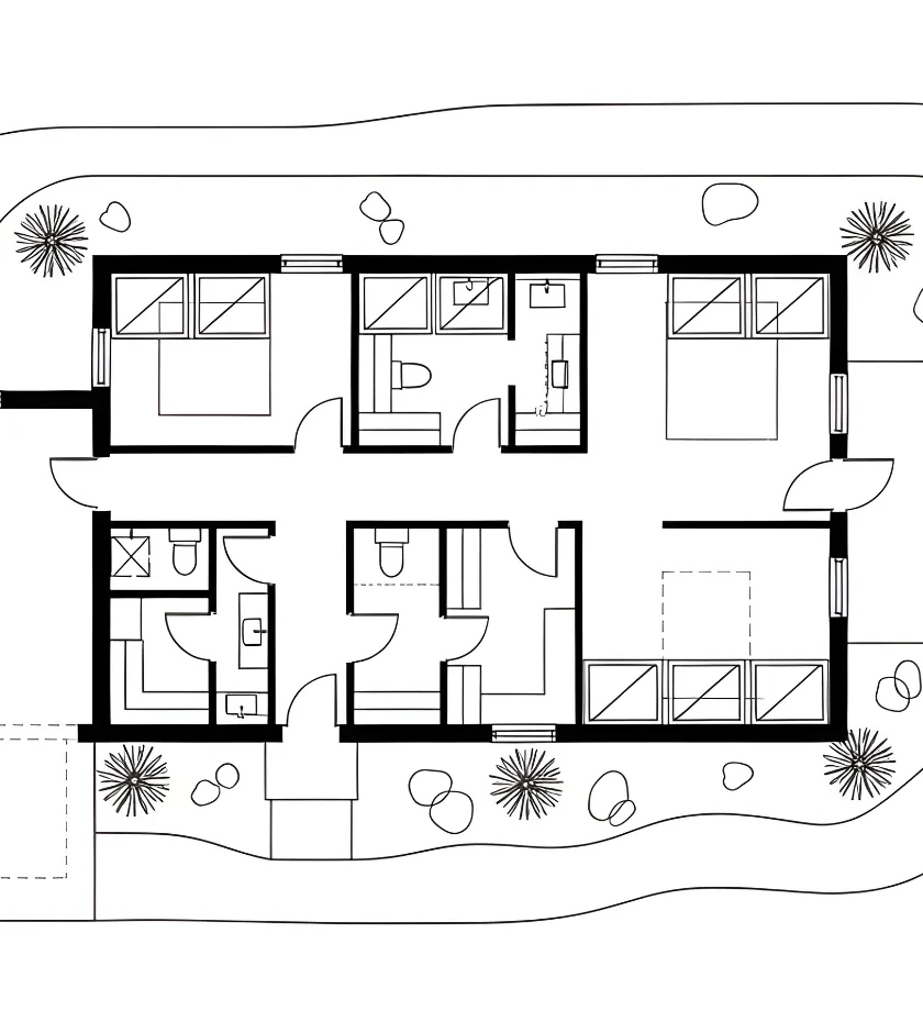 Blueprint and solar layout planning for EcoSmart ADU Dallas TX