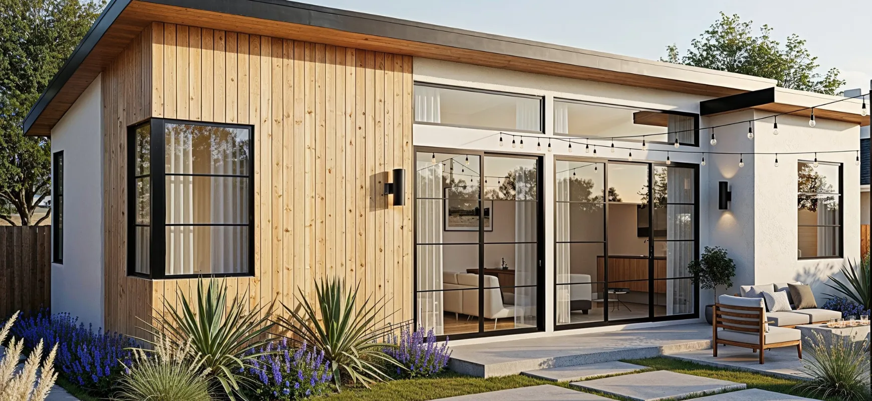 Modern backyard ADU home with private patio in Dallas TX