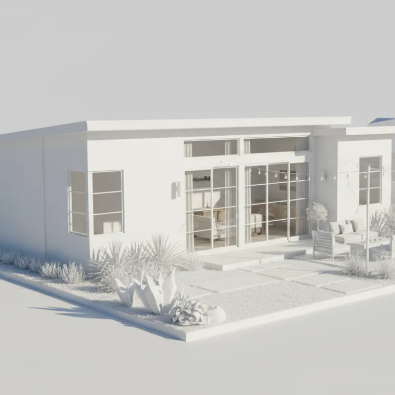 Dallas backyard ADU layout and design concept